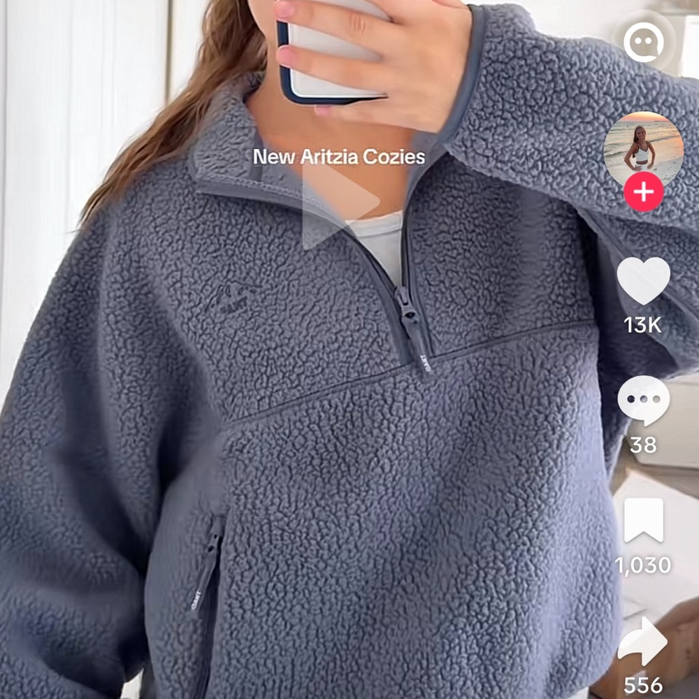 Aritzia Polartec Thermal Pro 1/2 Zip Hi-hip Sweater